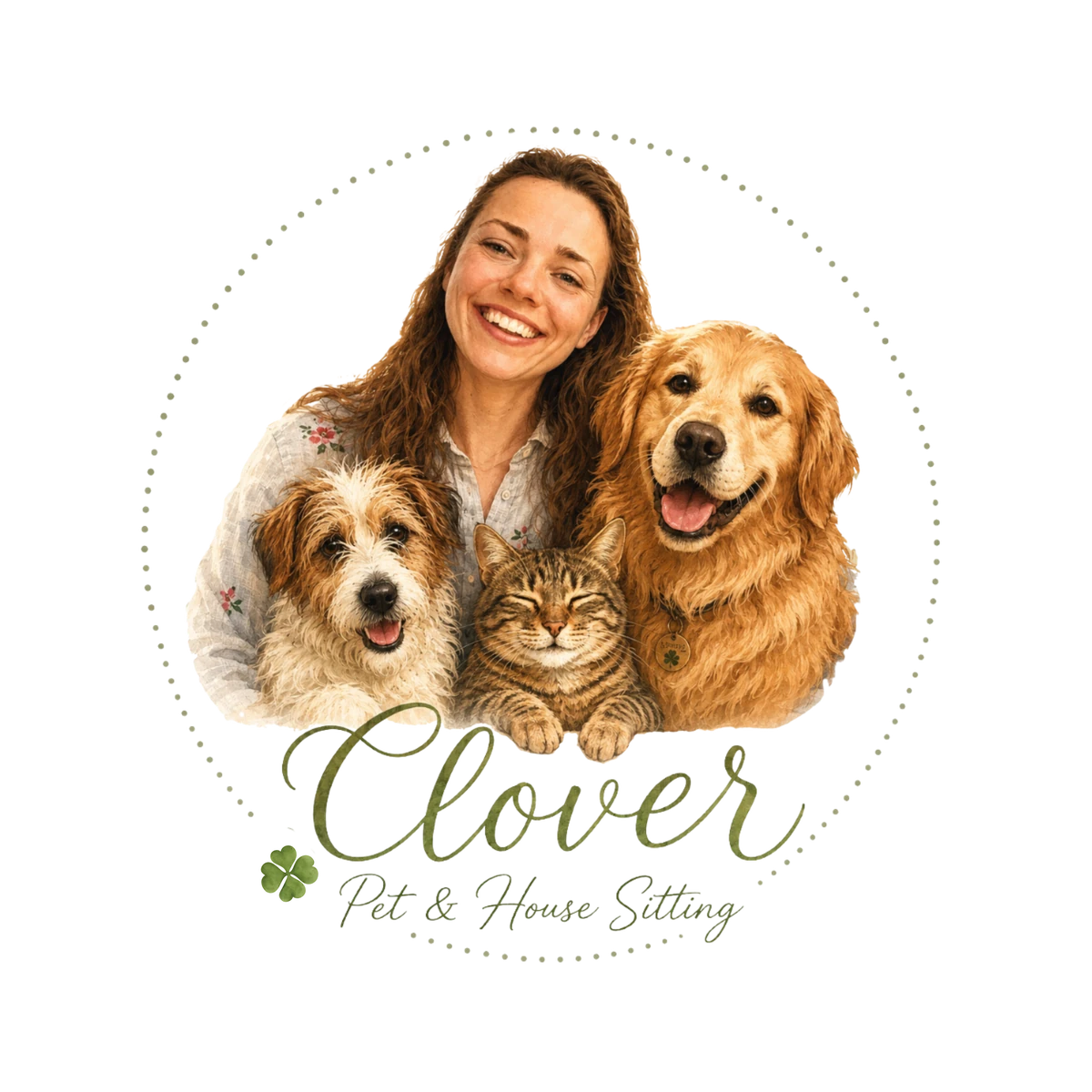 Clover Pet & House Sitting — Monika with her three pet friends